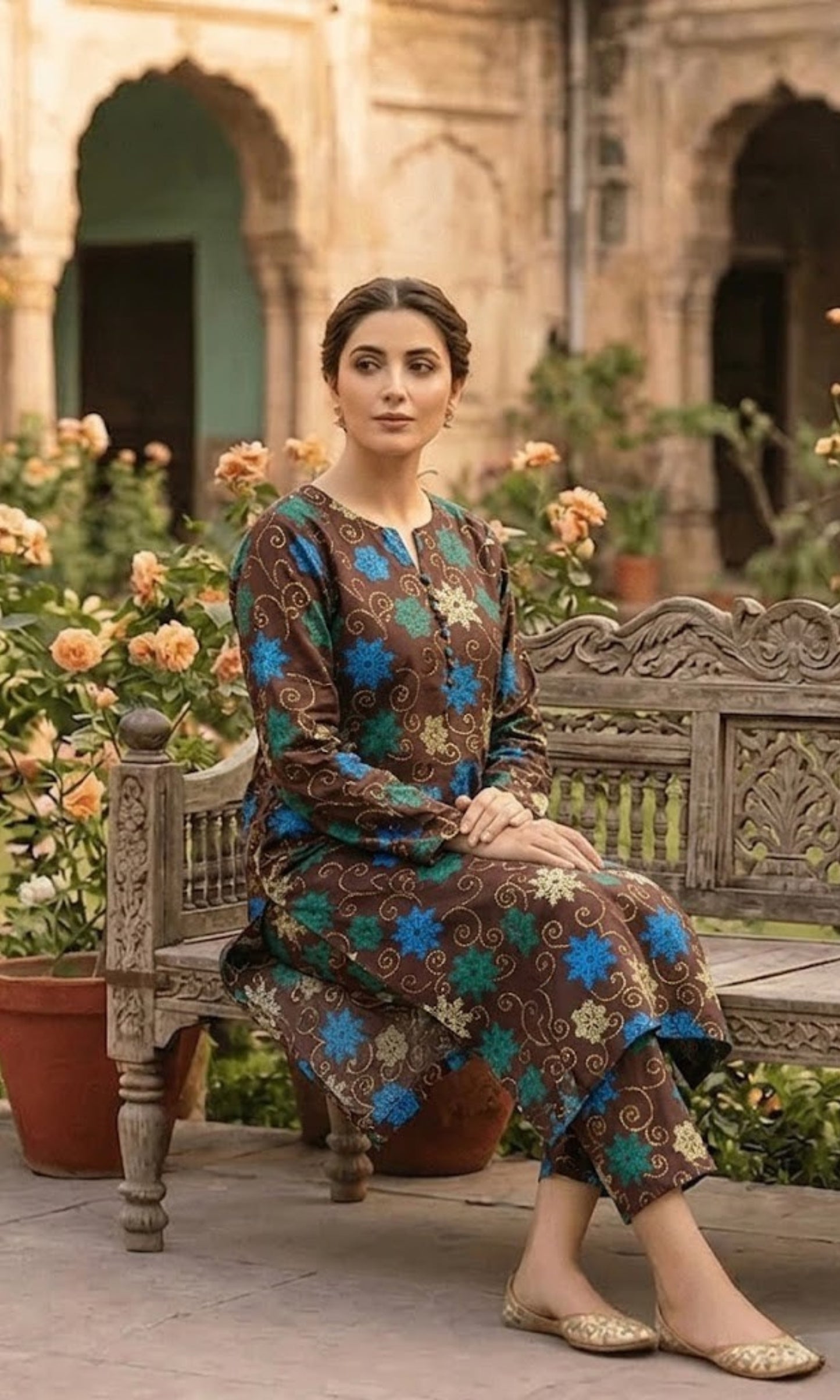 Luxury Emerald Printed Lawn Unstitched 2 Piece Summer Collection (Unstitched)