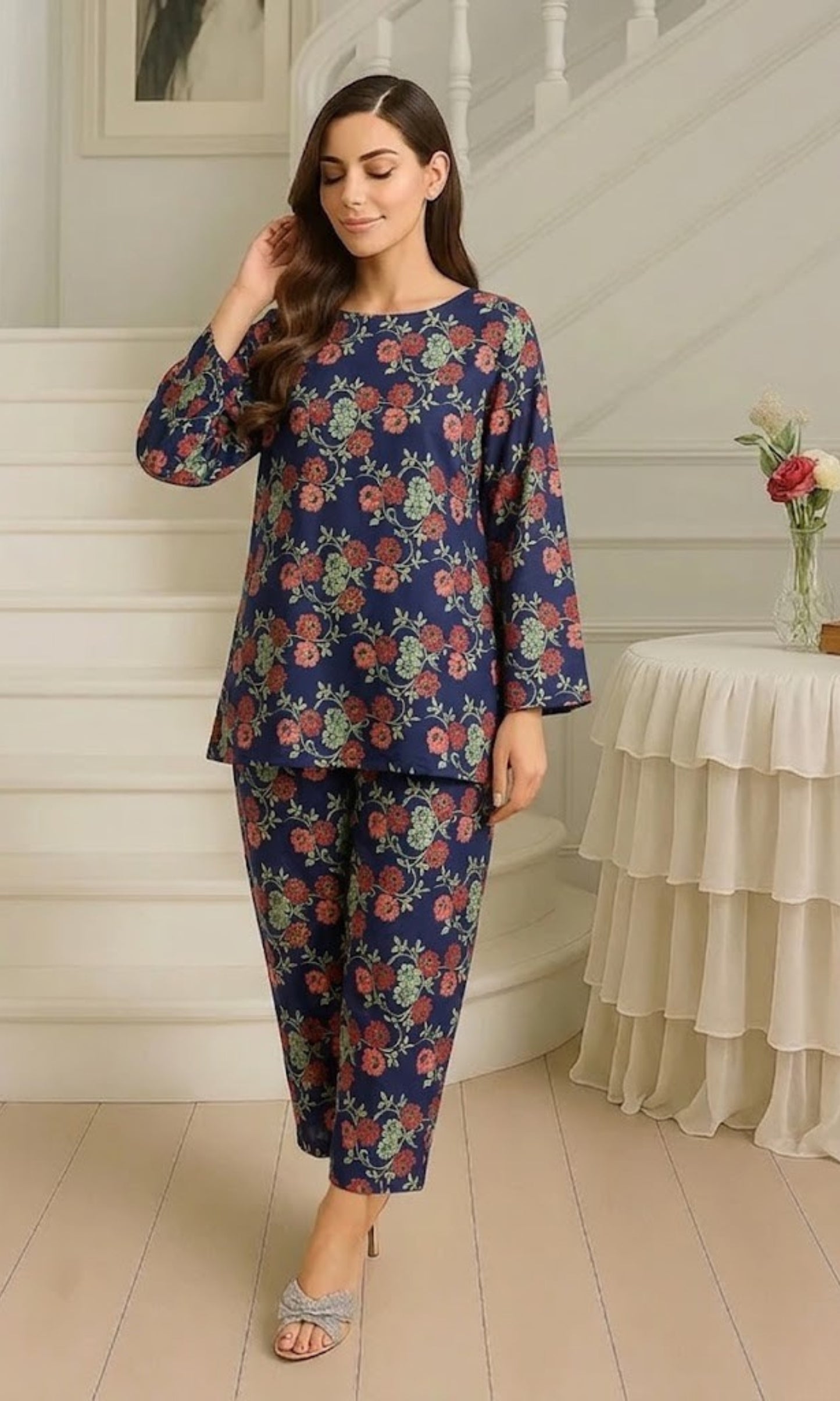Luxury Emerald Printed Lawn Unstitched 2 Piece Summer Collection (Unstitched)