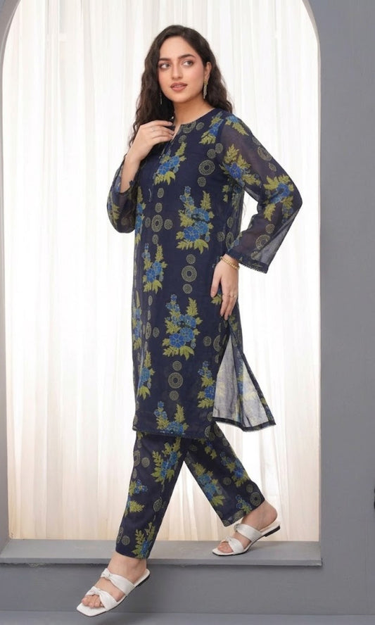Luxury Emerald Printed Lawn Unstitched 2 Piece Summer Collection (Unstitched)