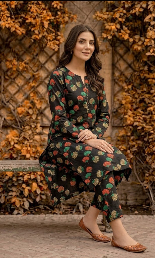Luxury Emerald Printed Lawn Unstitched 2 Piece Summer Collection (Unstitched)