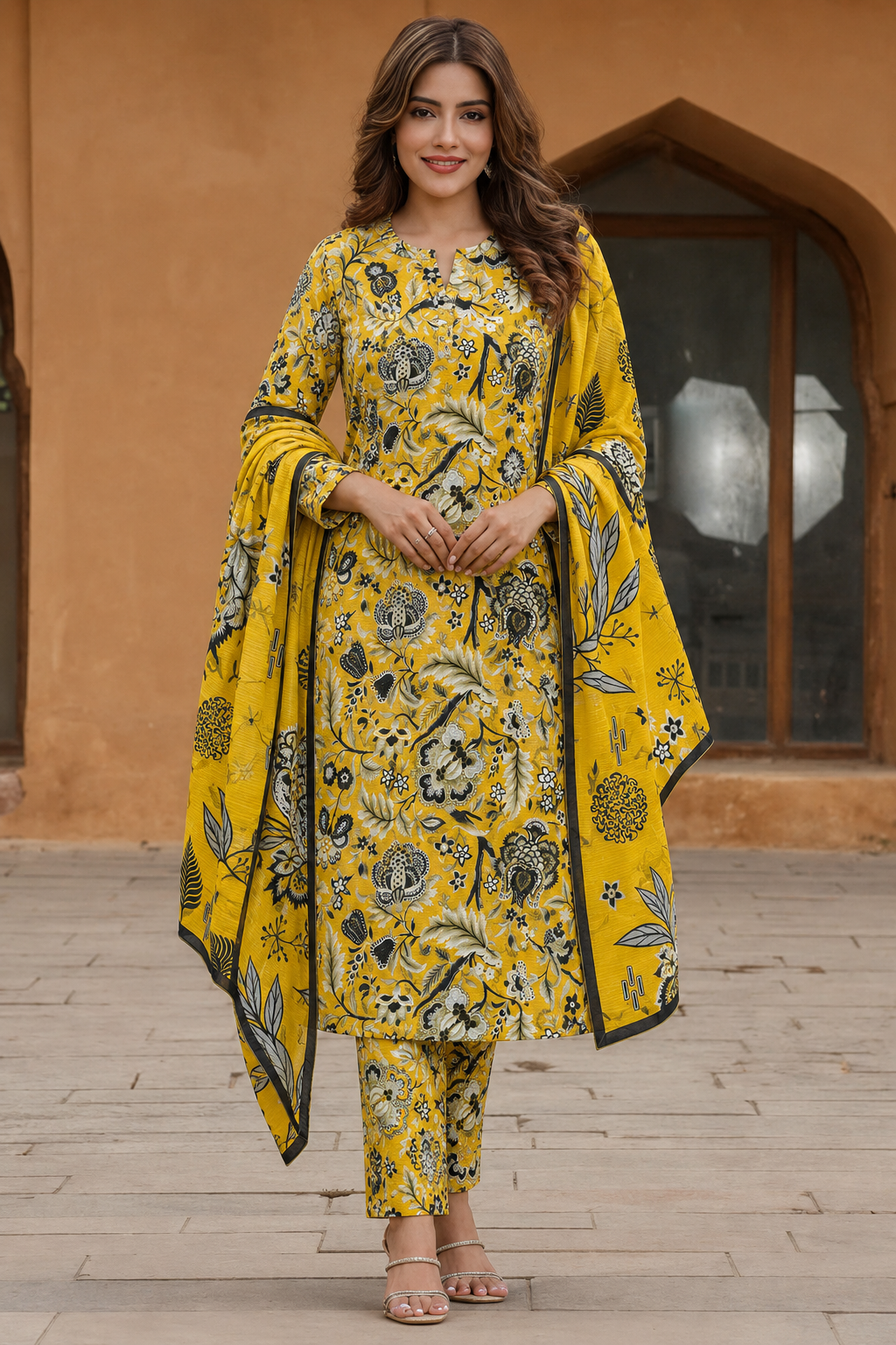 3Pc Unstitched Printed Lawn Suits for Women (Unstitched)