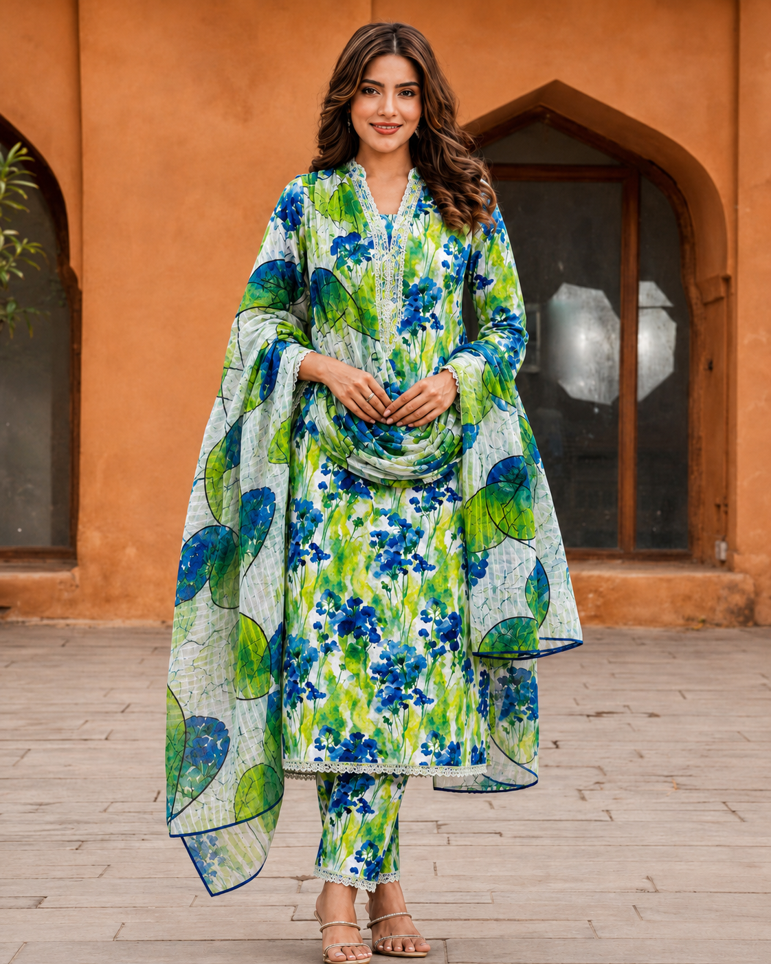 3Pc Unstitched Printed Lawn Suits for Women (Unstitched)