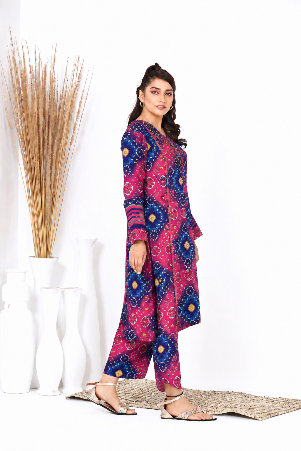 Bin Anwar Print Lawn Luxury 2 Piece Suit – Elegant Summer Collection ( Unstitched)