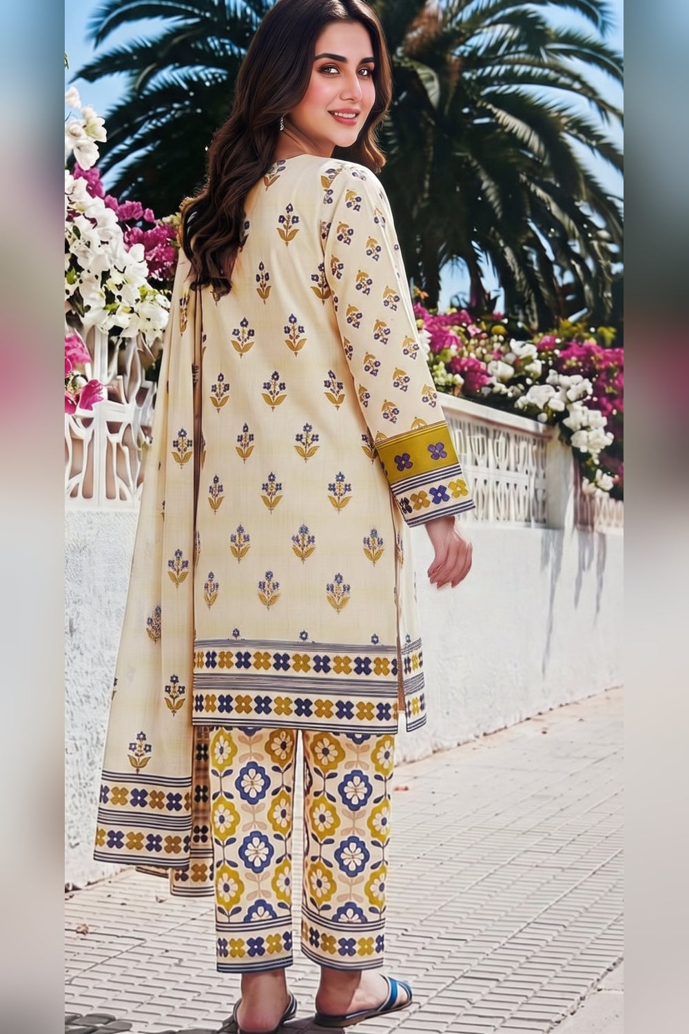 Classic Charm Khaddar Digital Printed 3 Piece Suit (Unstitched)