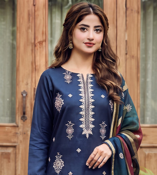 Meerab By Bin Anwar Kashmiri Shawl 3-Piece Suit (Unstitched)