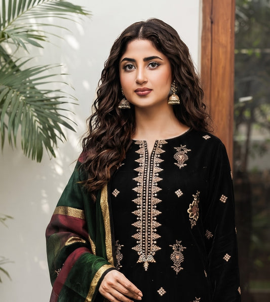 Meerab By Bin Anwar Kashmiri Shawl 3-Piece Suit (Unstitched)