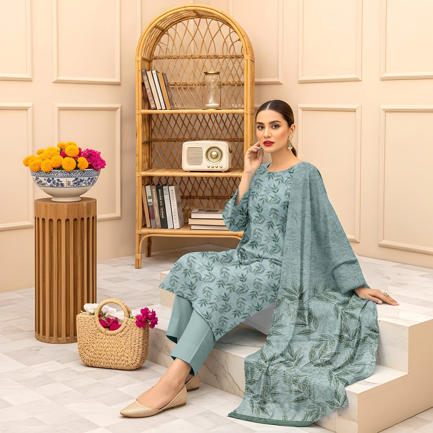 Mother COllection Bana Dora Lawn Digital Print 3peice Unstitch