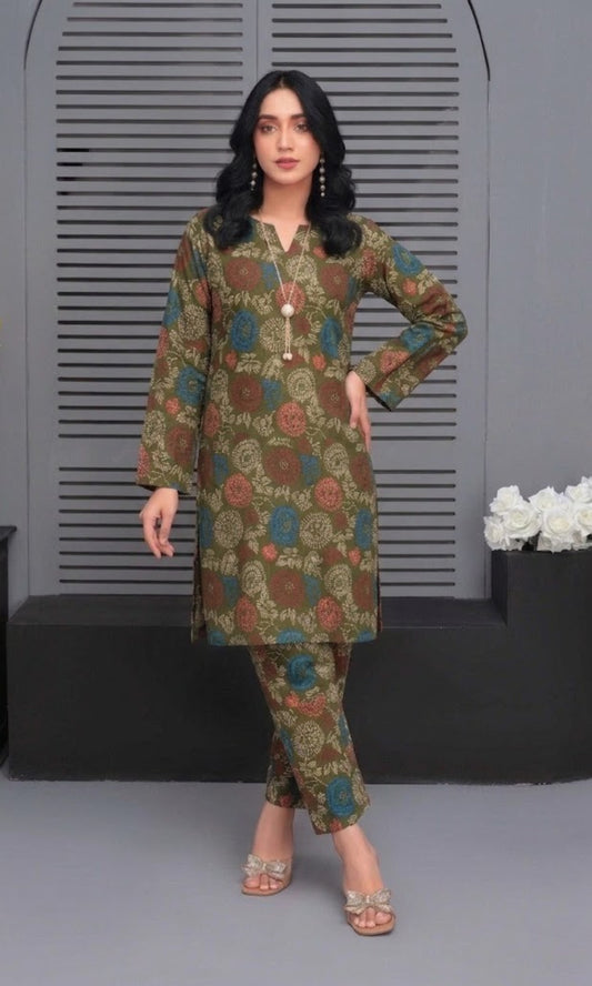 Luxury Emerald Printed Lawn Unstitched 2 Piece Summer Collection (Unstitched)