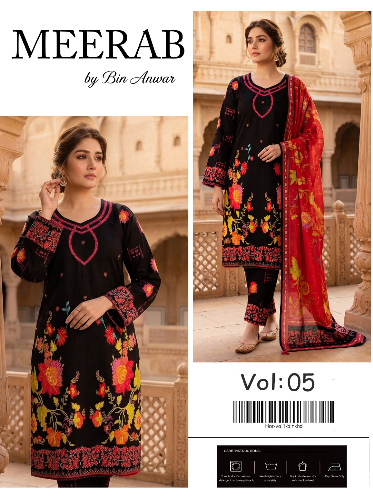 VOLUME NO 2 BUNDLE OF 10 KHADDAR UNSTITCHED 3 PEICE SUIT DIGITAL PRINT