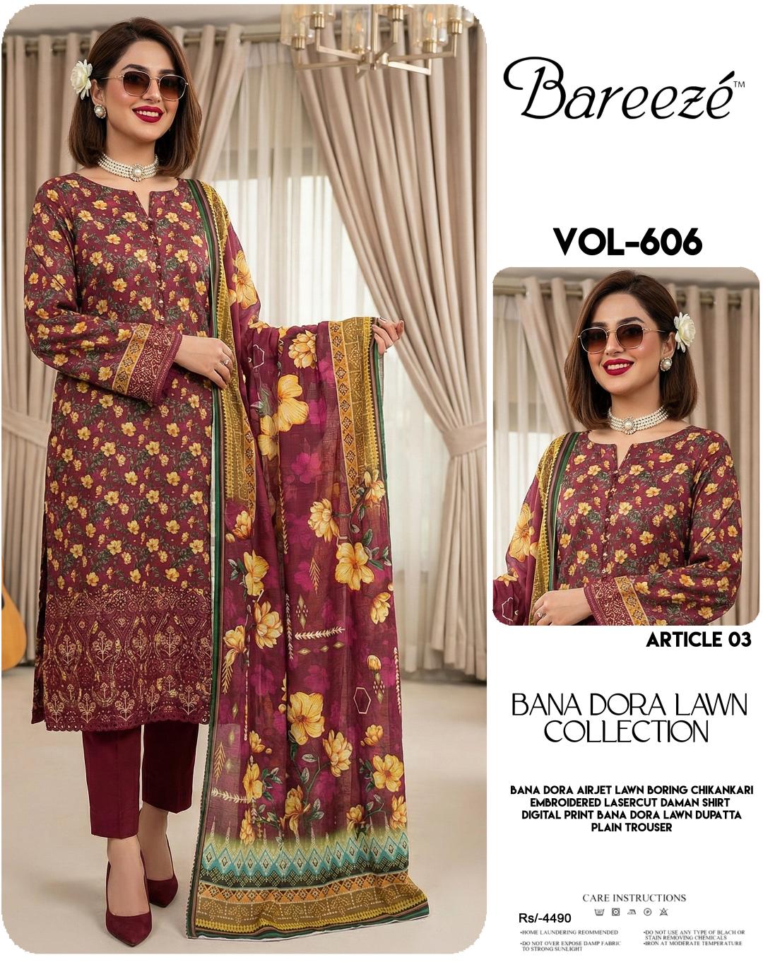 CHICKEN KARI LUXURY LAWN 3PEICE UNSTITCH