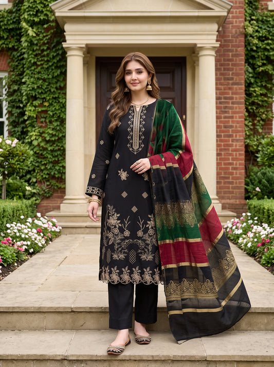 Meerab By Bin Anwar Kashmiri Shawl 3-Piece Suit (Unstitched)