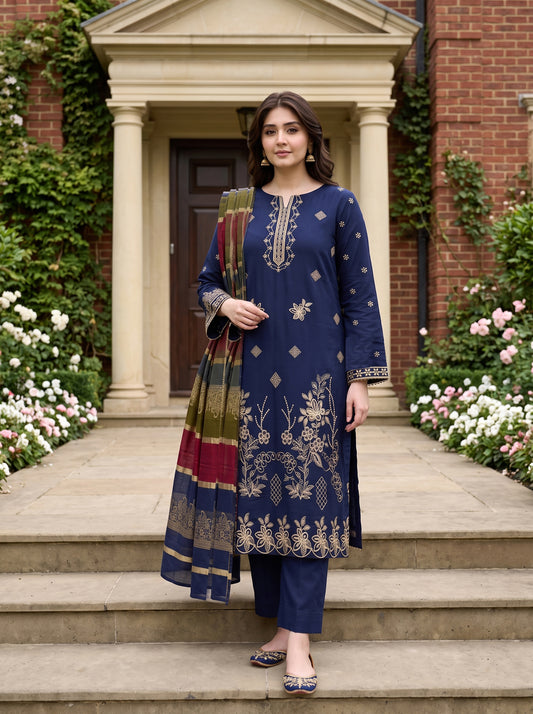 Meerab By Bin Anwar Kashmiri Shawl 3-Piece Suit (Unstitched)