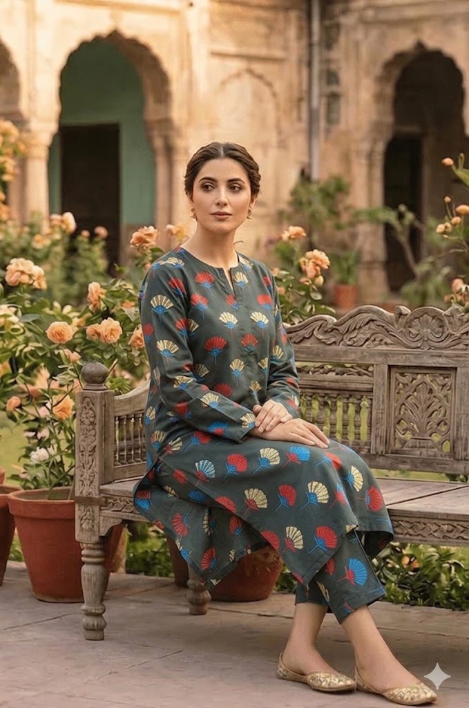 Luxury Emerald Printed Lawn Unstitched 2 Piece Summer Collection (Unstitched)