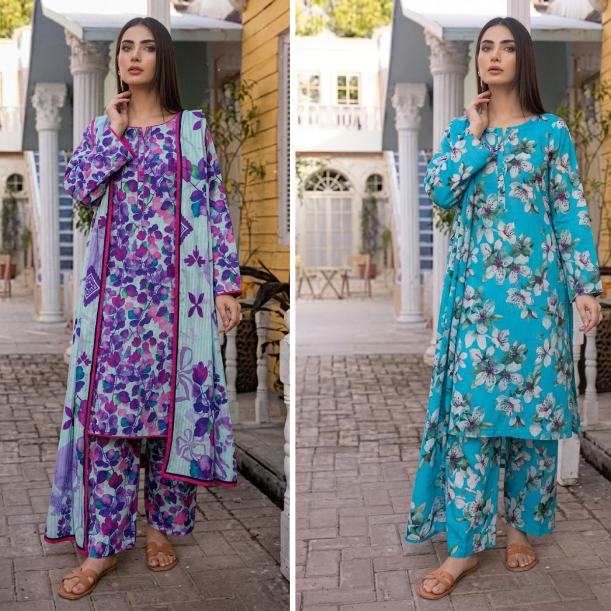 BUNDEL OF TOW 3-PEICE LAWN LUXURY DIGITAL PRINT