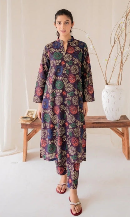 Luxury Emerald Printed Lawn Unstitched 2 Piece Summer Collection (Unstitched)