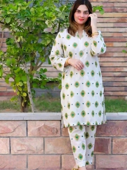 Luxury Emerald Printed Lawn Unstitched 2 Piece Summer Collection (Unstitched)