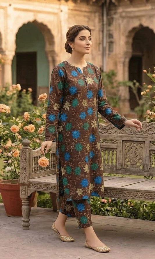 Luxury Emerald Printed Lawn Unstitched 2 Piece Summer Collection (Unstitched)
