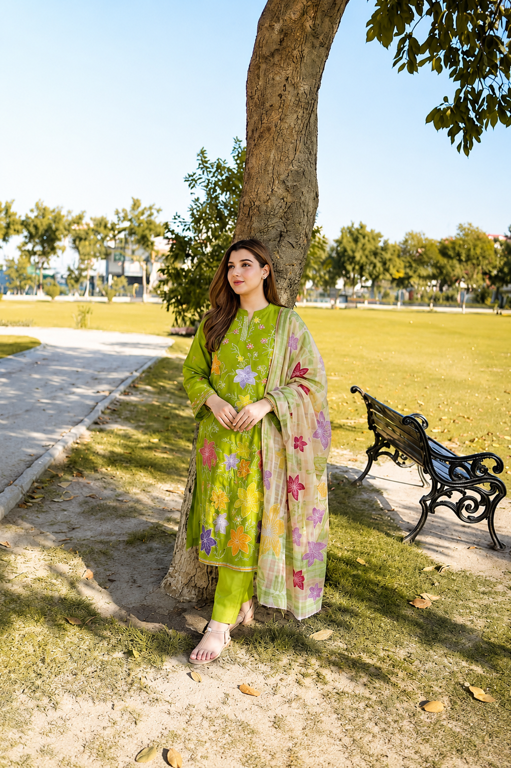 Aneelas Hit Code 3 piece Luxury Lawn Cross Stitch Embroidery (stitched)