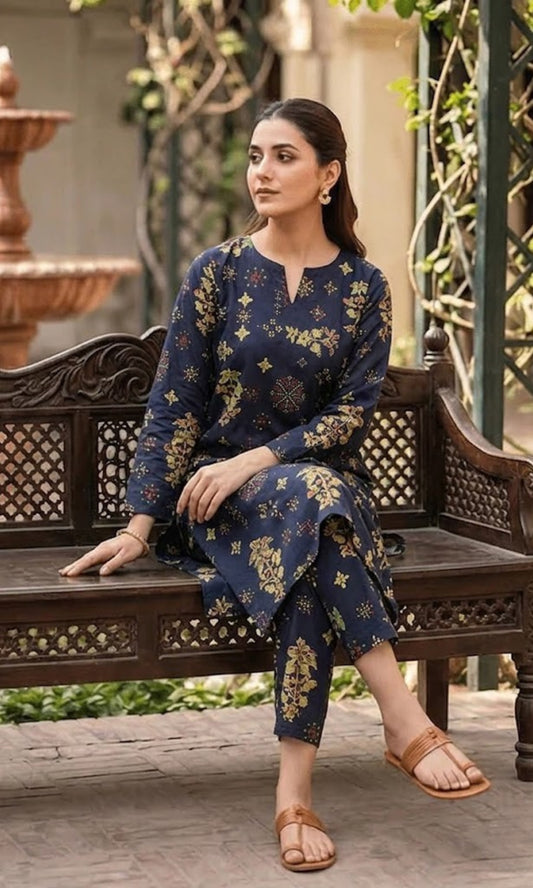 Luxury Emerald Printed Lawn Unstitched 2 Piece Summer Collection (Unstitched)
