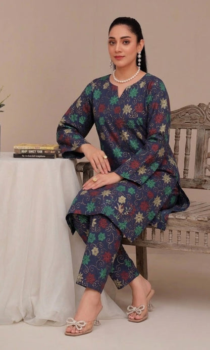 Luxury Emerald Printed Lawn Unstitched 2 Piece Summer Collection (Unstitched)