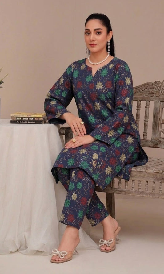 Luxury Emerald Printed Lawn Unstitched 2 Piece Summer Collection (Unstitched)