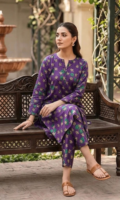 Luxury Emerald Printed Lawn Unstitched 2 Piece Summer Collection (Unstitched)