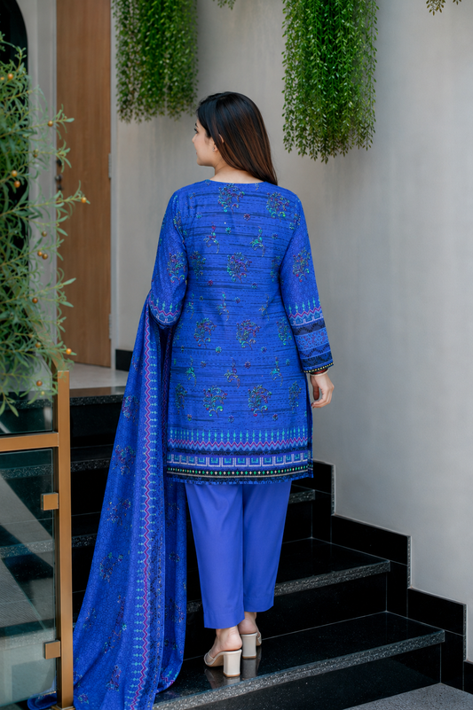 Luxury Stitched Lawn 3-Piece Suit by Bin Anwar – Digital Printed A-Line (Stitched)