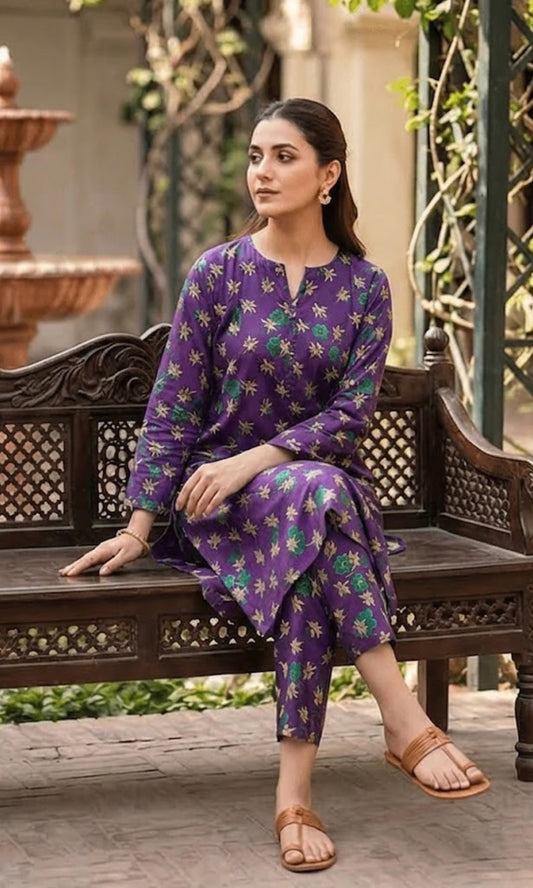Luxury Emerald Printed Lawn Unstitched 2 Piece Summer Collection (Unstitched)