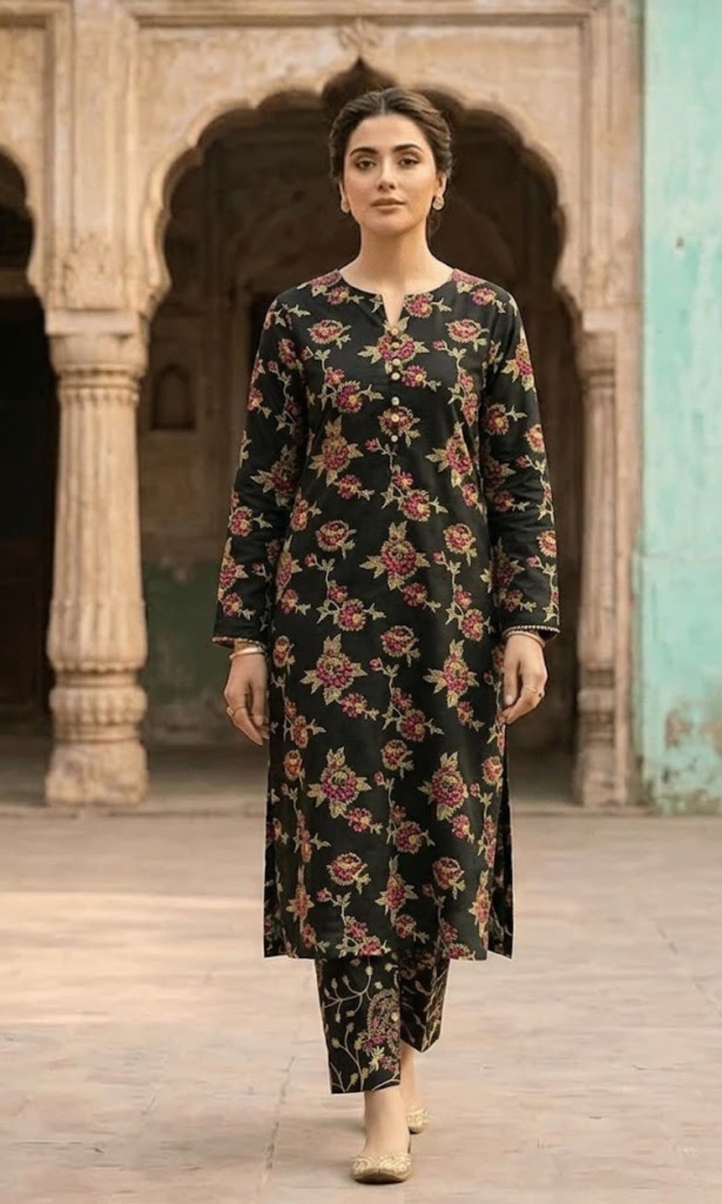 Luxury Emerald Printed Lawn Unstitched 2 Piece Summer Collection (Unstitched)