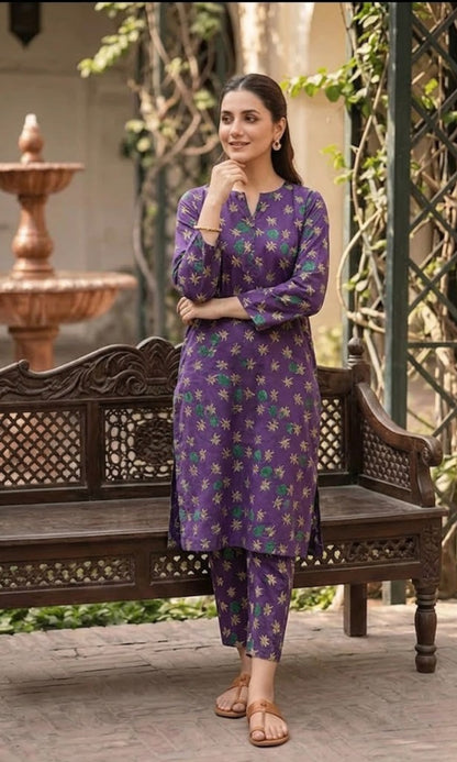 Luxury Emerald Printed Lawn Unstitched 2 Piece Summer Collection (Unstitched)