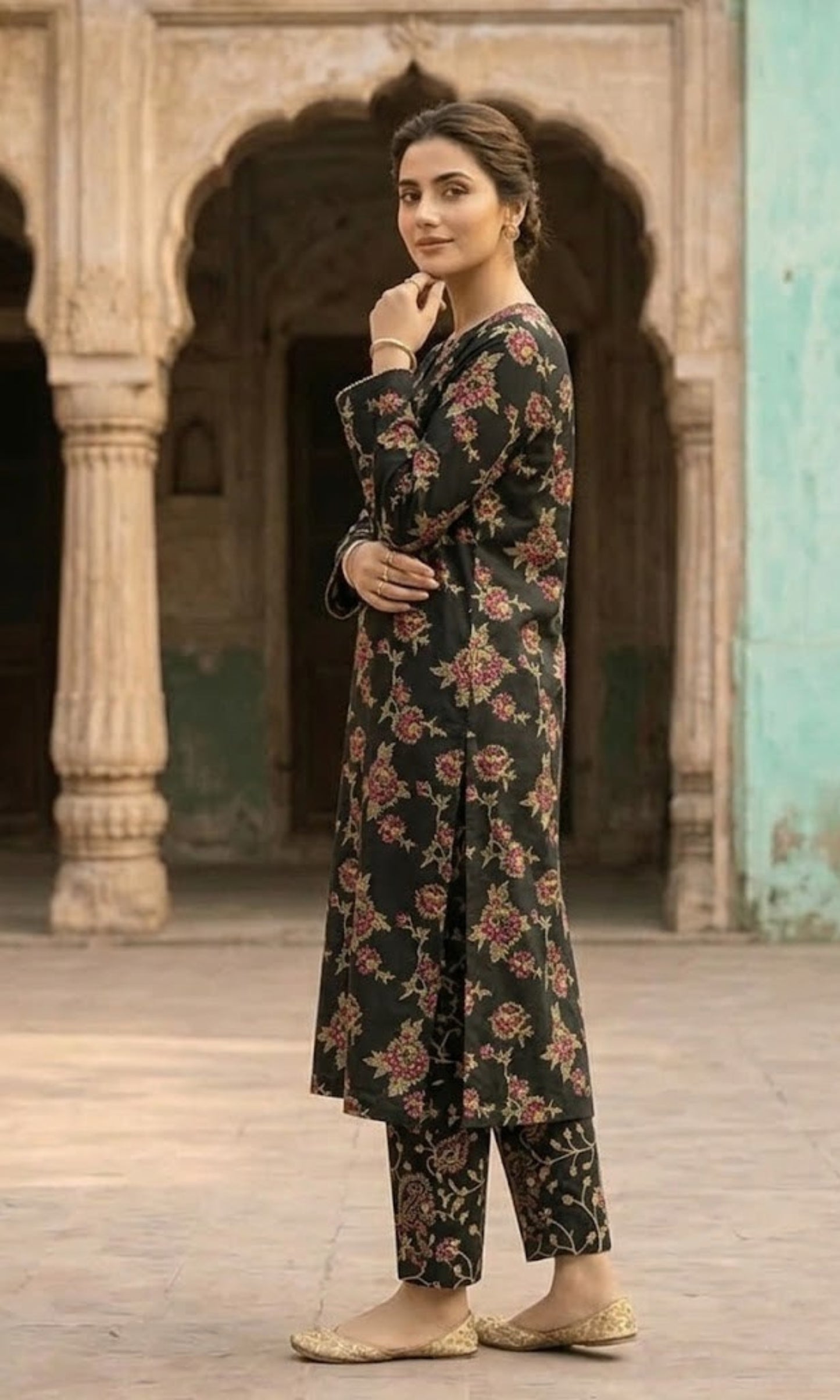 Luxury Emerald Printed Lawn Unstitched 2 Piece Summer Collection (Unstitched)