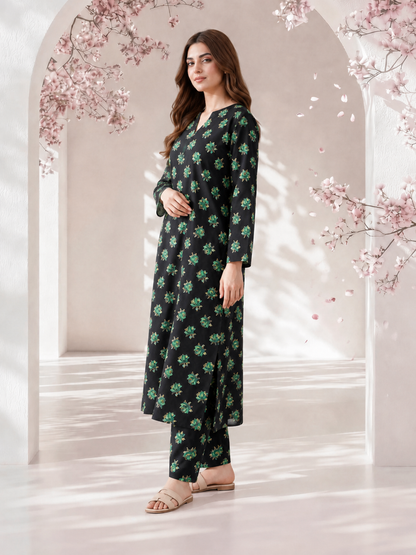 ALL OVER PRINT LAWN TWO PEICE SUIT UNSTITCH