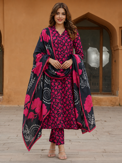 3Pc Unstitched Printed Lawn Suits for Women (Unstitched)