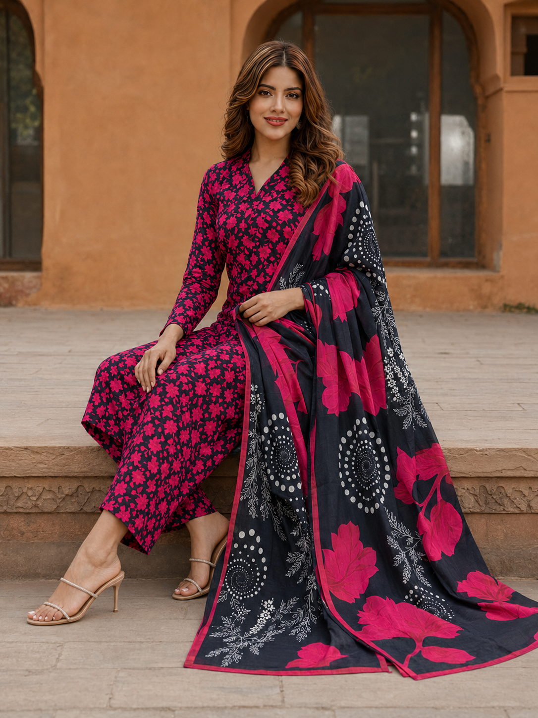 3Pc Unstitched Printed Lawn Suits for Women (Unstitched)