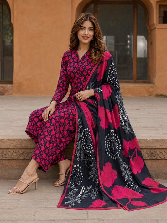 3Pc Unstitched Printed Lawn Suits for Women (Unstitched)