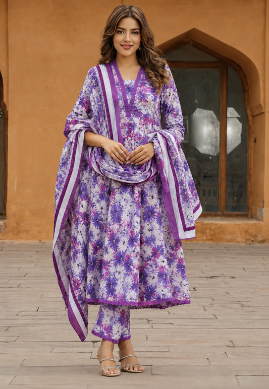 3Pc Unstitched Printed Lawn Suits for Women (Unstitched)