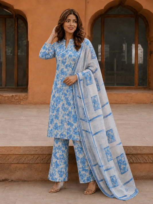 3Pc Unstitched Printed Lawn Suits for Women (Unstitched)