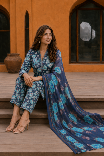 3Pc Unstitched Printed Lawn Suits for Women (Unstitched)