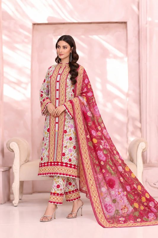 Premium Digital Printed Khaddar 3 Piece Suit | Luxury Unstitched Winter Collection | Bin Anwar