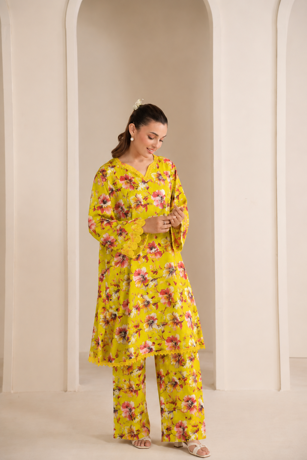 Bin Anwar Print Lawn Luxury 2 Piece Suit – Elegant Summer Collection ( Unstitched)