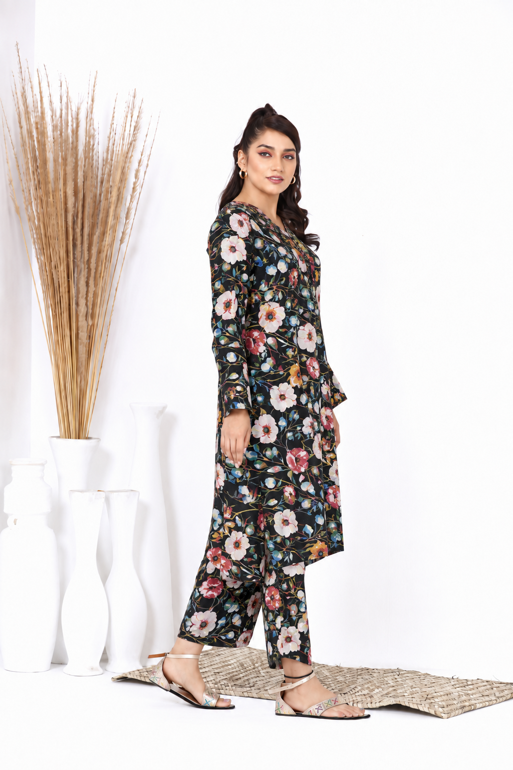 Bin Anwar Print Lawn Luxury 2 Piece Suit – Elegant Summer Collection ( Unstitched)