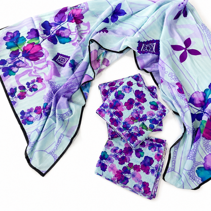 Premium Digital Print 3-Piece Unstitched Lawn Suit – All-Over 90/70 Bana Dora