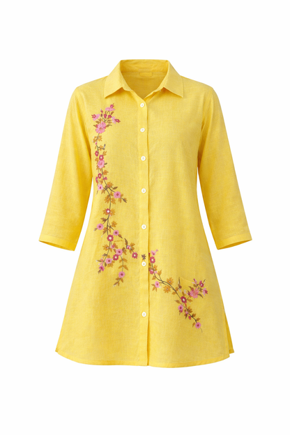 Embroidered Bana Dora Lawn Top (STITCHED)
