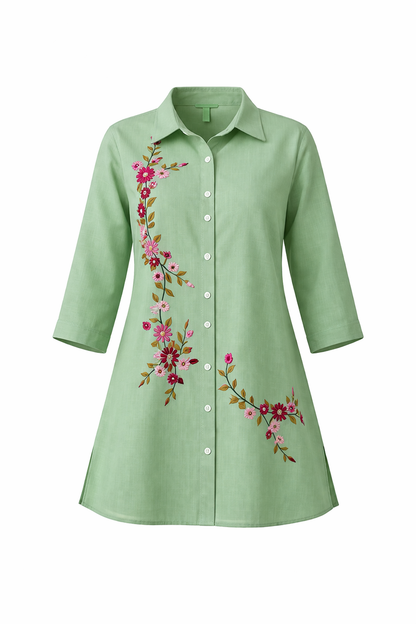 Embroidered Bana Dora Lawn Top (STITCHED)