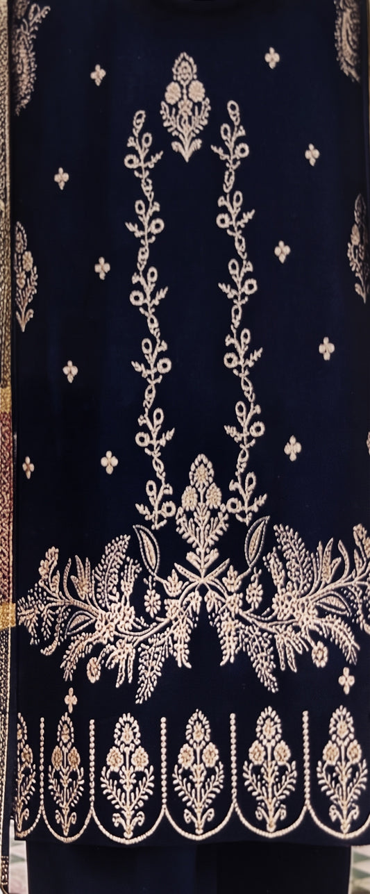 Meerab By Bin Anwar Kashmiri Shawl 3-Piece Suit (Unstitched)