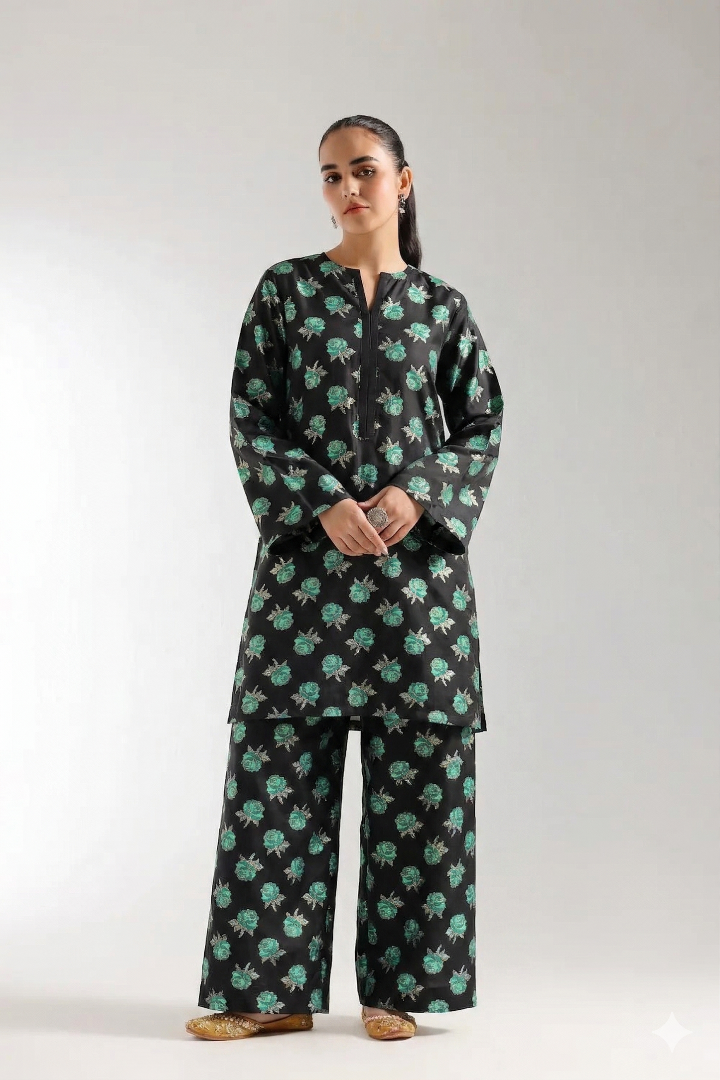 ALL OVER PRINT LAWN TWO PEICE SUIT UNSTITCH