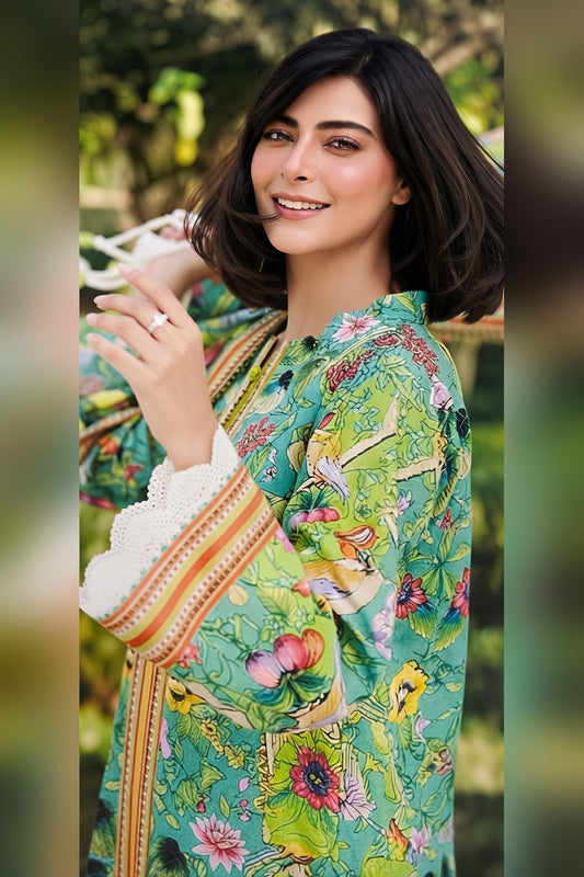 Classic Charm Khaddar Digital Printed 3 Piece Suit (Unstitched)