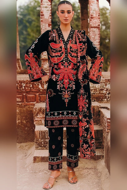 Classic Charm Khaddar Digital Printed 3 Piece Suit (Unstitched)