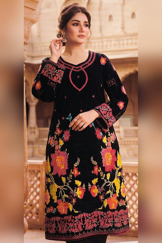 Classic Charm Khaddar Digital Printed 3 Piece Suit (Unstitched)
