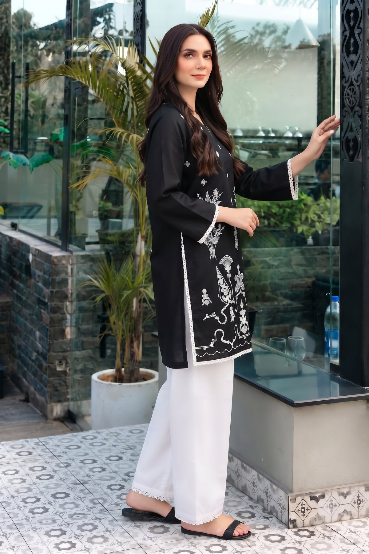 Winter Dhanak Embroidered 2 Piece Co-Ord Set (Stitched)